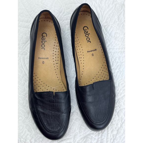 Gabor Women's Black Leather Casual Slip On Preppy  Loafers Size 6 Comfortable - Picture 7 of 9